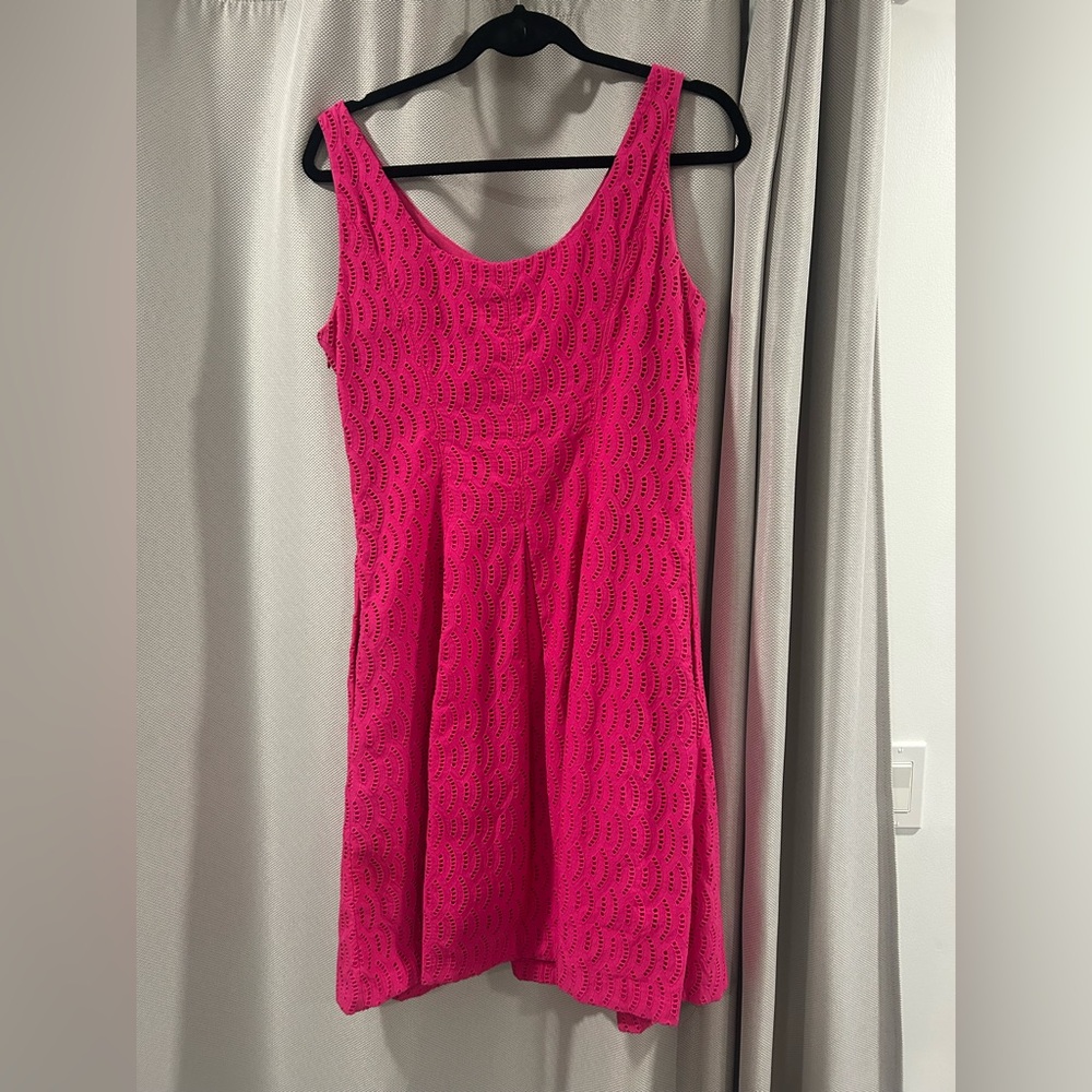 Lord & Taylor Vibrant Pink Mini Dress